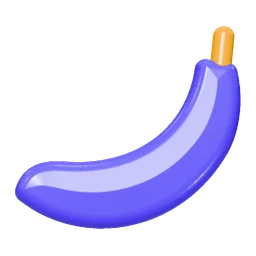 Banana icon, 3D style