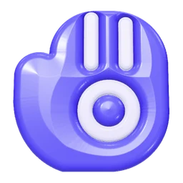 Baseball glove icon, 3D style