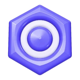 Benzene icon, 3D style