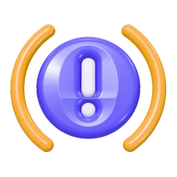 Brake warning icon, 3D style