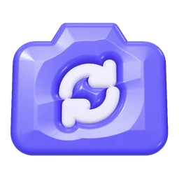 Camera rotate icon, 3D style