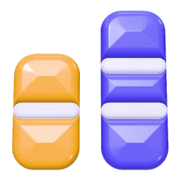 Chart stacked icon, 3D style