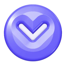 Chevron circle down icon, 3D style