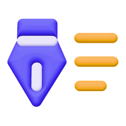 Copywriting icon, 3D style