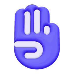Count three icon, 3D style