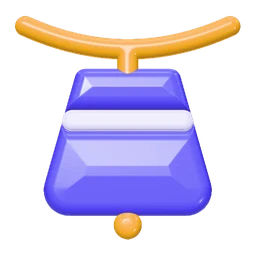 Cow bell icon, 3D style
