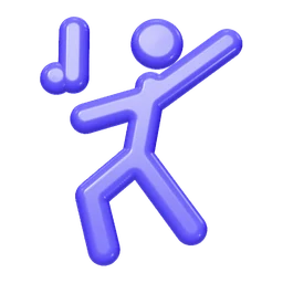 Dance workout icon, 3D style