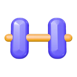 Dumbbell icon, 3D style
