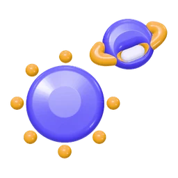 Exoplanet icon, 3D style
