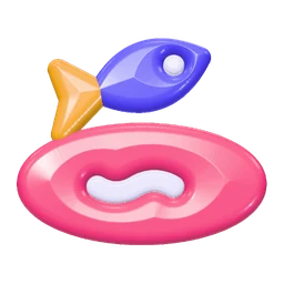 Fish farm icon, 3D style
