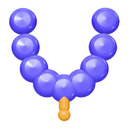 Flower garland icon, 3D style