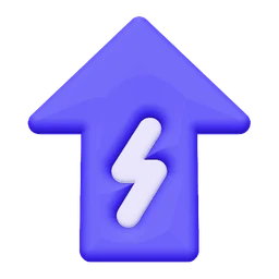 Growth hack icon, 3D style