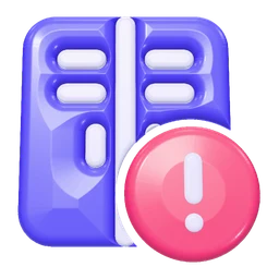Gym locker alert icon, 3D style