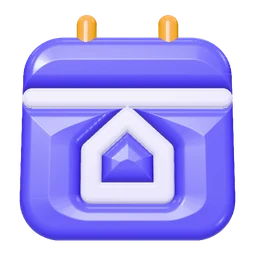 Home loan emi icon, 3D style