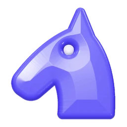Horse icon, 3D style