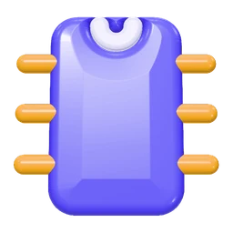 Integrated circuit icon, 3D style