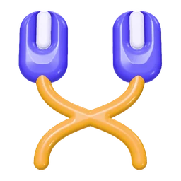 Jumper cables icon, 3D style