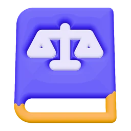 Law book icon, 3D style