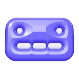 License plate icon, 3D style
