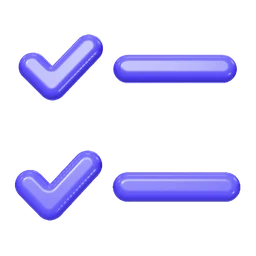 List check icon, 3D style