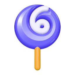 Lollipop icon, 3D style