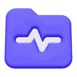 Medical folder icon, 3D style