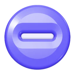 Minus circle icon, 3D style