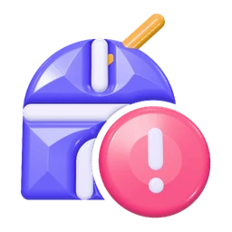 Observatory alert icon, 3D style