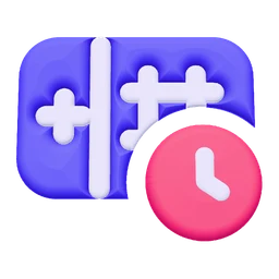 Opd token clock icon, 3D style