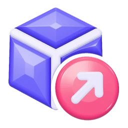 Package share icon, 3D style