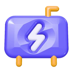 Power backup icon, 3D style