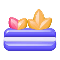 Raised bed icon, 3D style