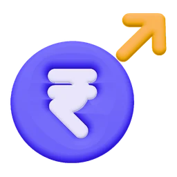Salary hike icon, 3D style