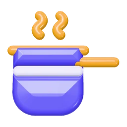 Saucepan icon, 3D style