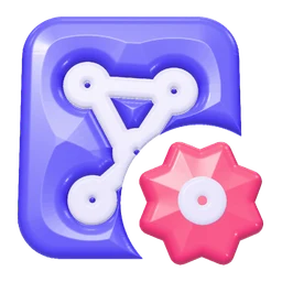 Star chart settings icon, 3D style