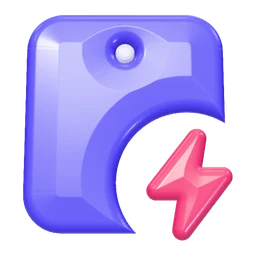 Tablet bolt icon, 3D style
