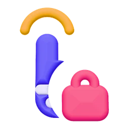 Touch tap lock icon, 3D style