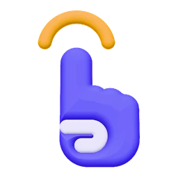 Touch tap icon, 3D style
