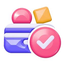 Toy box check icon, 3D style
