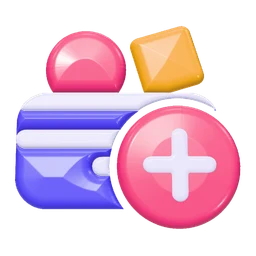Toy box plus icon, 3D style