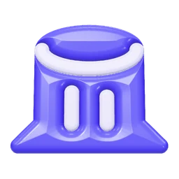 Tree stump icon, 3D style