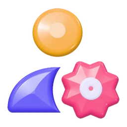 User settings icon, 3D style