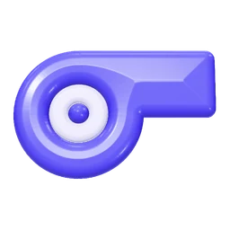 Whistle icon, 3D style