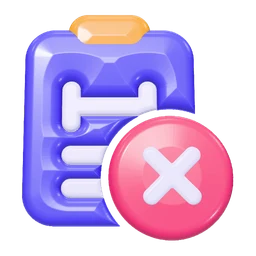 Workout plan x icon, 3D style