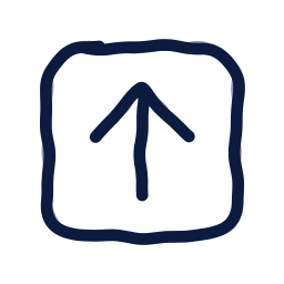 Arrow square up icon, Draw style