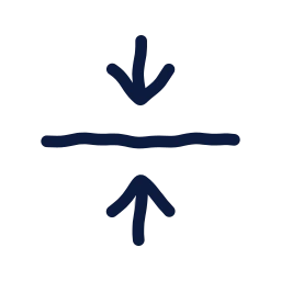 Arrows join vertical icon, Draw style