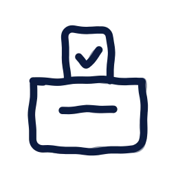 Ballot box icon, Draw style