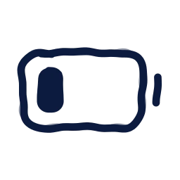 Battery low icon, Draw style