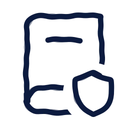 Book shield icon, Draw style