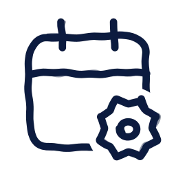 Calendar settings icon, Draw style